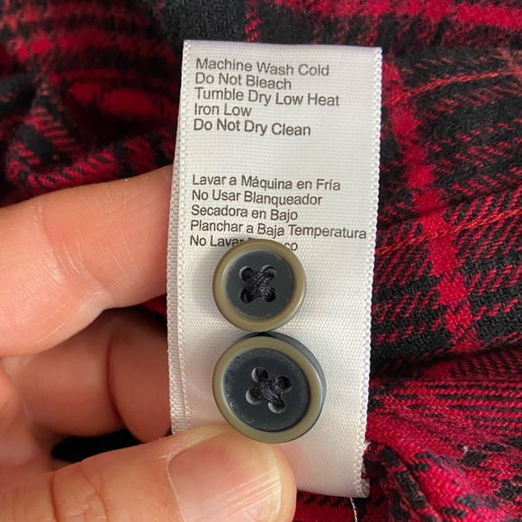 Jachs Men’s Flannel Size Small Red & Black Plaid Button Up Cabincore - Picture 7 of 7